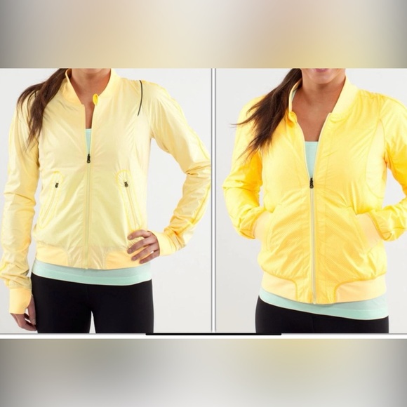 Lululemon Yellow Reversible Jacket Size 10 - Picture 1 of 13